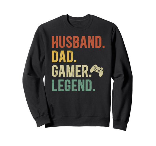 Husband Dad Gamer Dad Gaming Dad Sweatshirt - Streetwear Style for Adults - T-Shirt, Sweatshirt, Hoodie