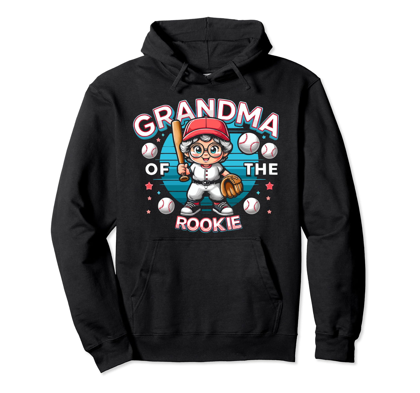 Baseball Grandma Grandmother Granny Hoodie - Streetwear Style Men Women - T-Shirt, Sweatshirt, Hoodie