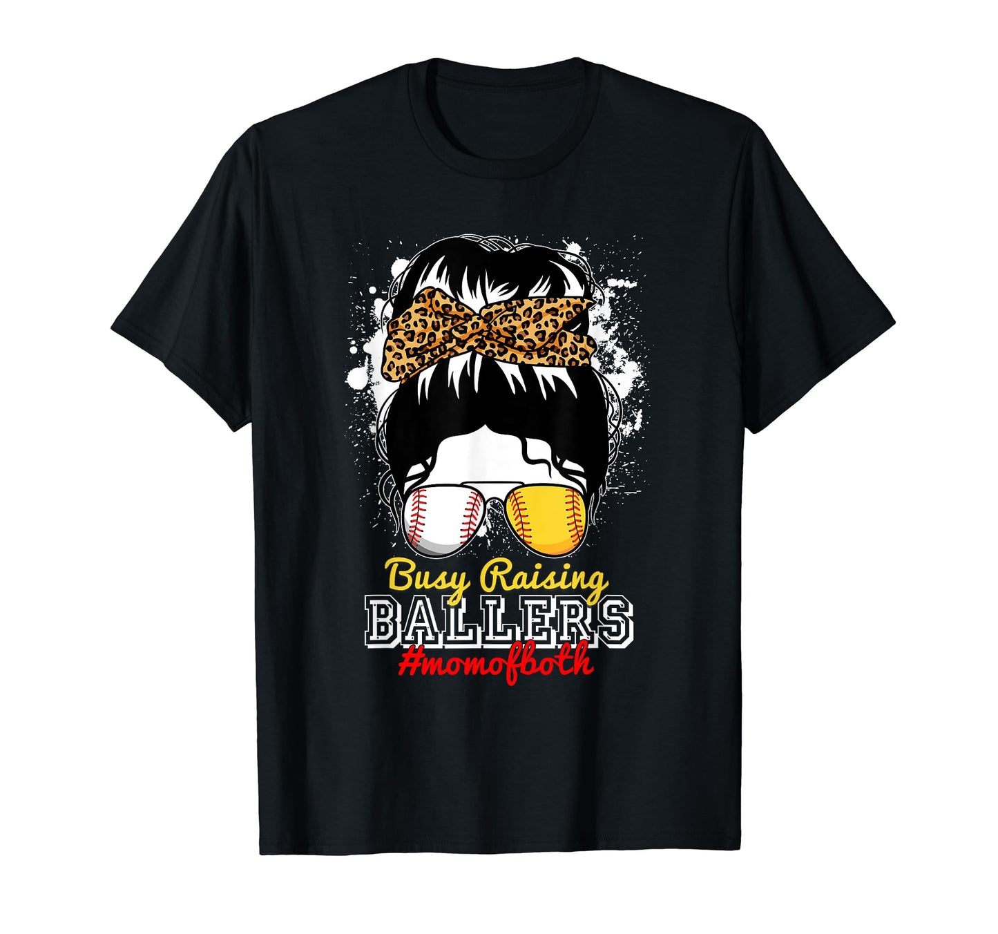Baseball Softball Moms Life Busy Raising T-Shirt - Novelty Apparel Unisex - T-Shirt, Sweatshirt, Hoodie