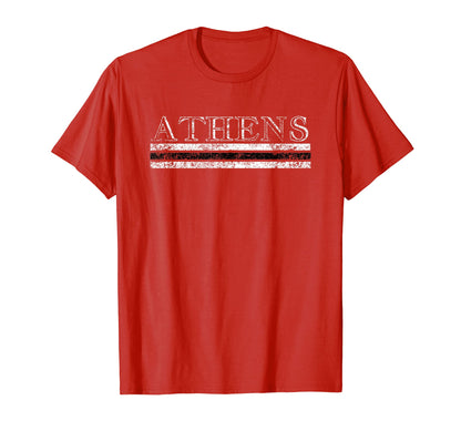 Athens Georgia Weathered Stripe T-Shirt - Unique Graphic Men Women - T-Shirt, Sweatshirt, Hoodie