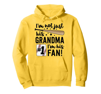 Im Not Just His Grandma Im His 1 Fan Hoodie - Minimalist Print for Adults - T-Shirt, Sweatshirt, Hoodie