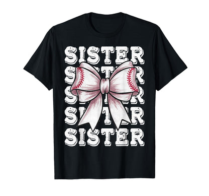 Coquette Baseball Sister Matching T-Shirt - Custom Art Print Men Women - T-Shirt, Sweatshirt, Hoodie