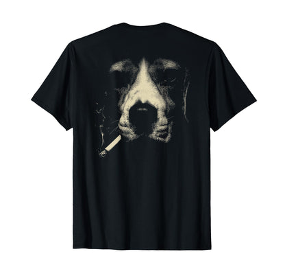 Beagle Smoking Cigarette Grunge Meme 90S T-Shirt - Minimalist Print Unisex - T-Shirt, Sweatshirt, Hoodie