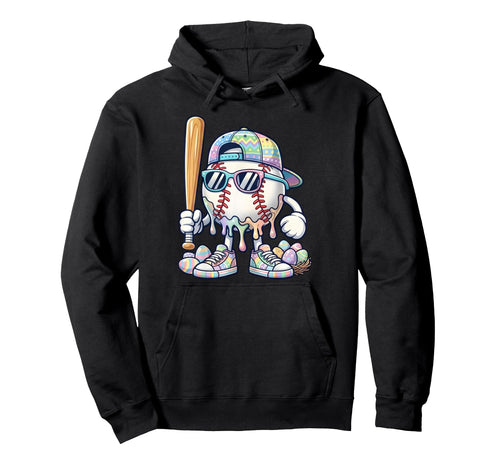 Baseball Drip Ice Cream Drip Hoodie - Casual Everyday Wear for Adults - T-Shirt, Sweatshirt, Hoodie