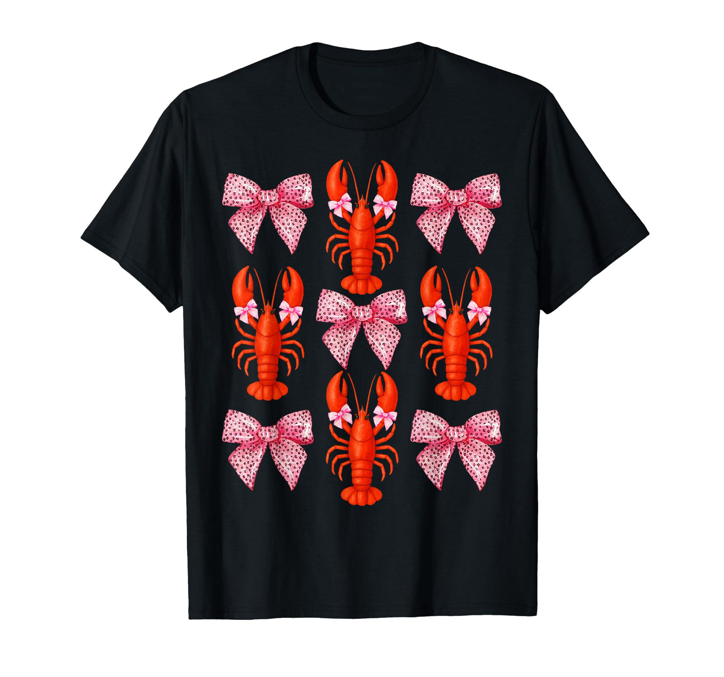Coquette Bow Crawfish Y2K Aesthetic T-Shirt - Graphic Print Unisex - T-Shirt, Sweatshirt, Hoodie