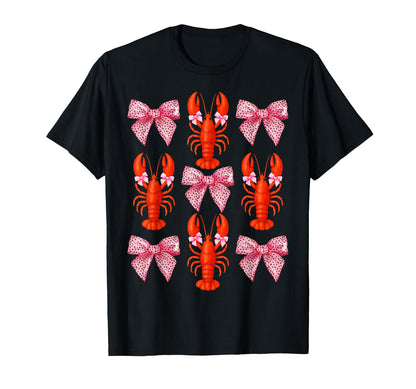 Coquette Bow Crawfish Y2K Aesthetic T-Shirt - Graphic Print Unisex - T-Shirt, Sweatshirt, Hoodie