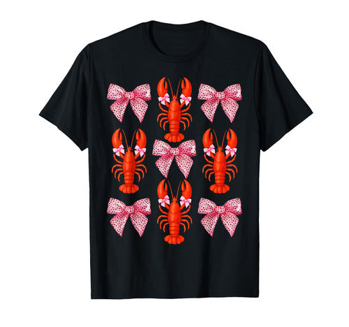 Coquette Bow Crawfish Y2K Aesthetic T-Shirt - Graphic Print Unisex - T-Shirt, Sweatshirt, Hoodie
