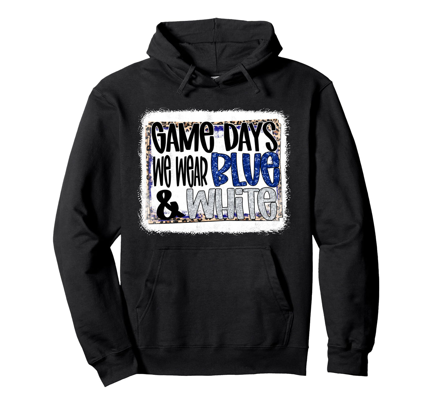 Gameday Football We Wear Blue And Hoodie - Aesthetic Graphic Men Women - T-Shirt, Sweatshirt, Hoodie
