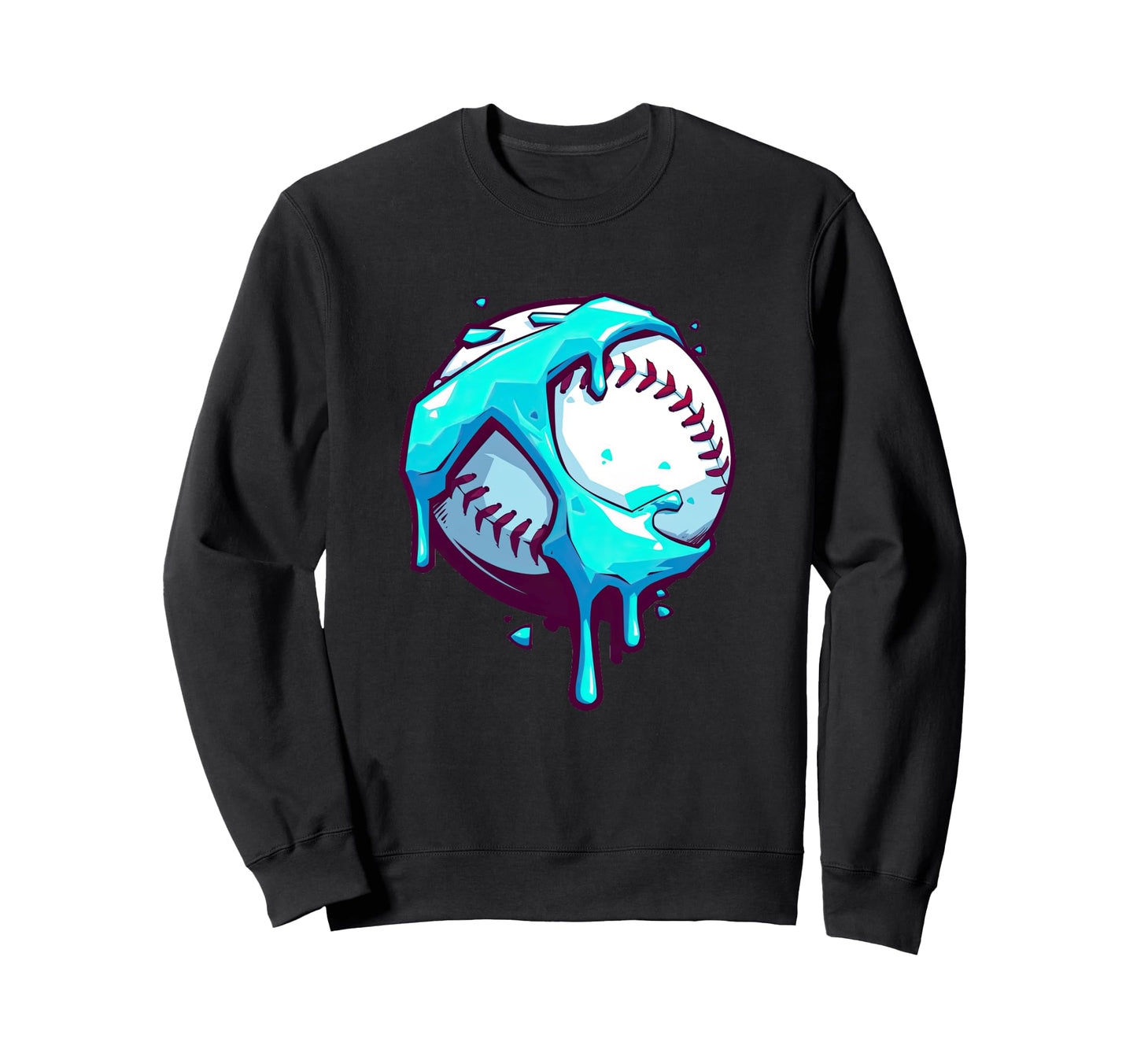 Baseball Drip Colorful Sweatshirt - Casual Everyday Wear Men Women - T-Shirt, Sweatshirt, Hoodie