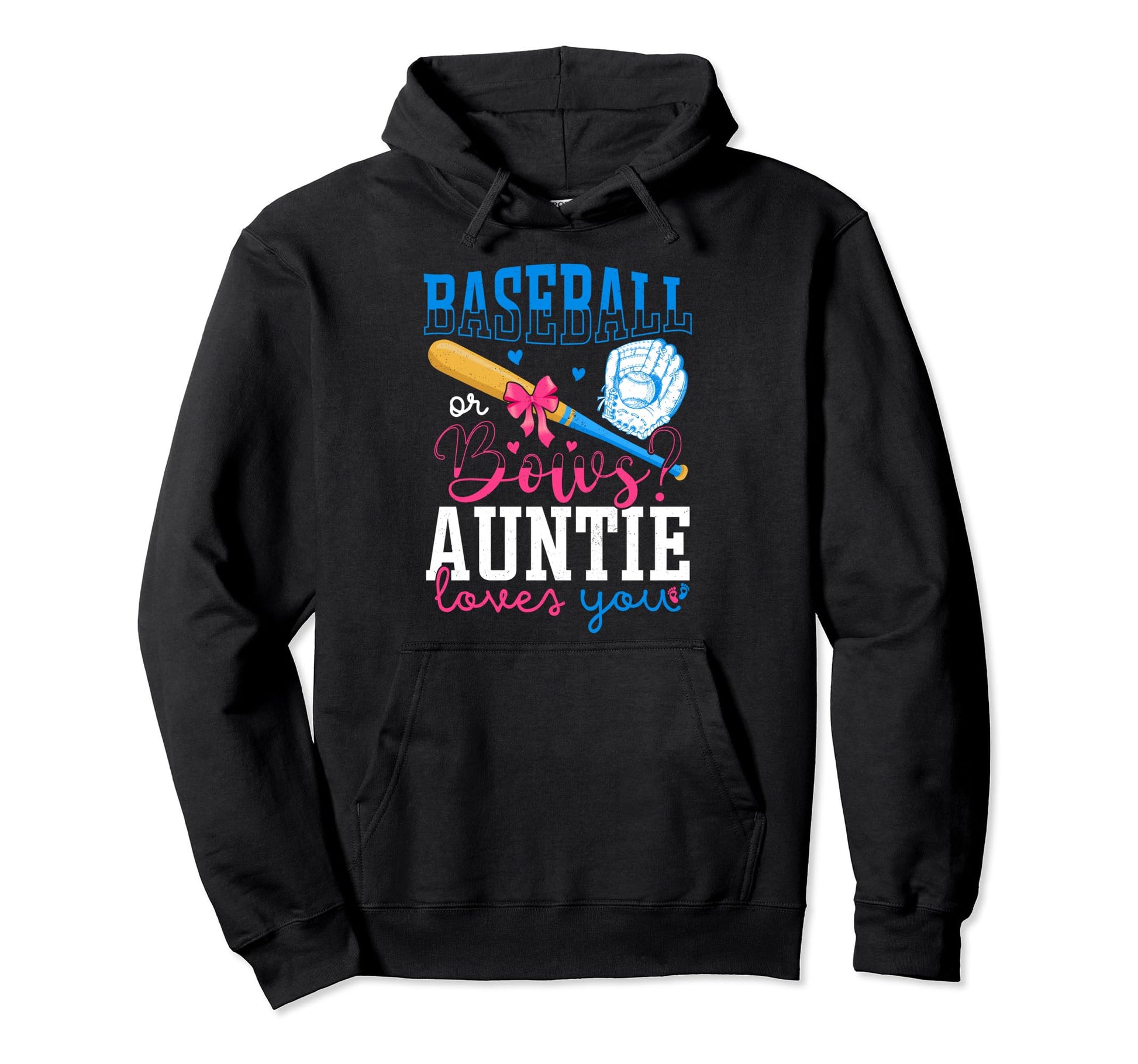 Baseball And Bows Auntie Loves You Hoodie - Streetwear Style Men Women - T-Shirt, Sweatshirt, Hoodie