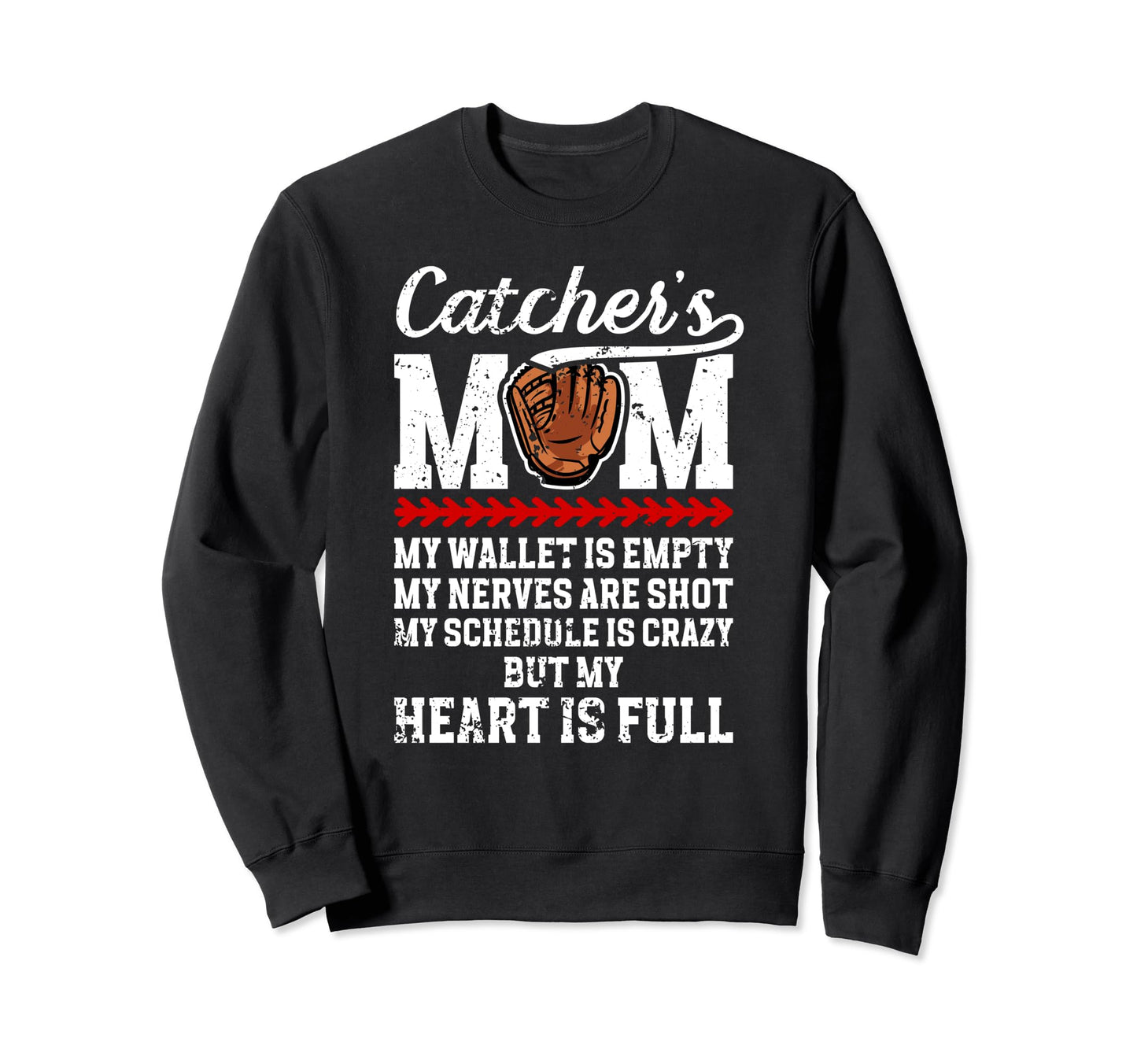 Catchers Mom Baseball Catcher Mom Sweatshirt - Unique Graphic Unisex - T-Shirt, Sweatshirt, Hoodie