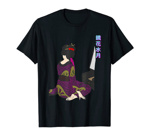 Vaporwave Aesthetics Geisha Japan T-Shirt - Novelty Apparel for Adults - T-Shirt, Sweatshirt, Hoodie