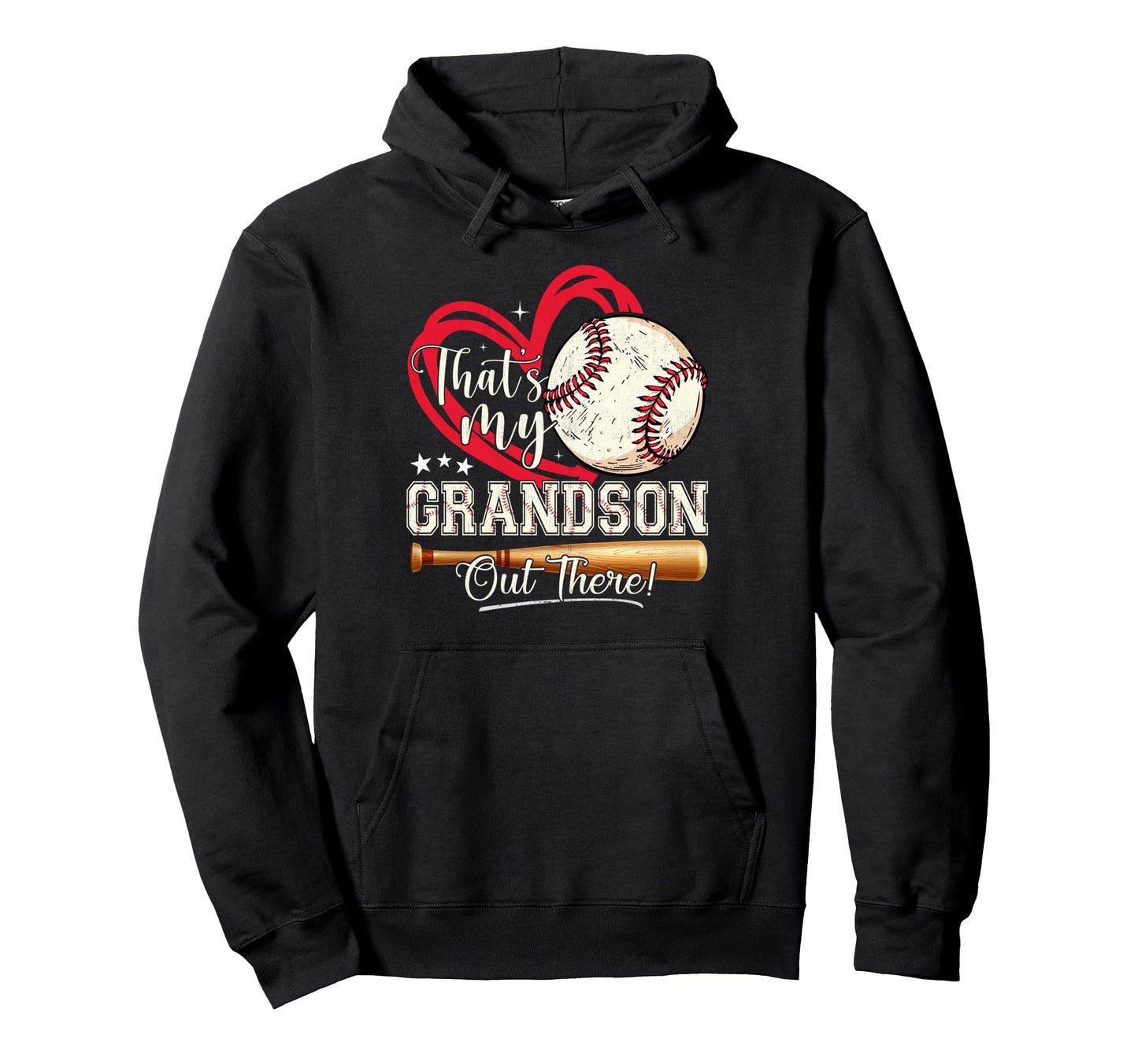 Thats My Grandson Out There Baseball Hoodie - Aesthetic Graphic Men Women - T-Shirt, Sweatshirt, Hoodie