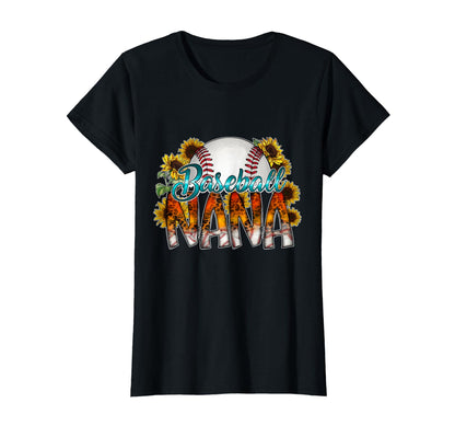 Baseball Nana Sunflowers T-Shirt - Trendy Graphic Men Women - T-Shirt, Sweatshirt, Hoodie