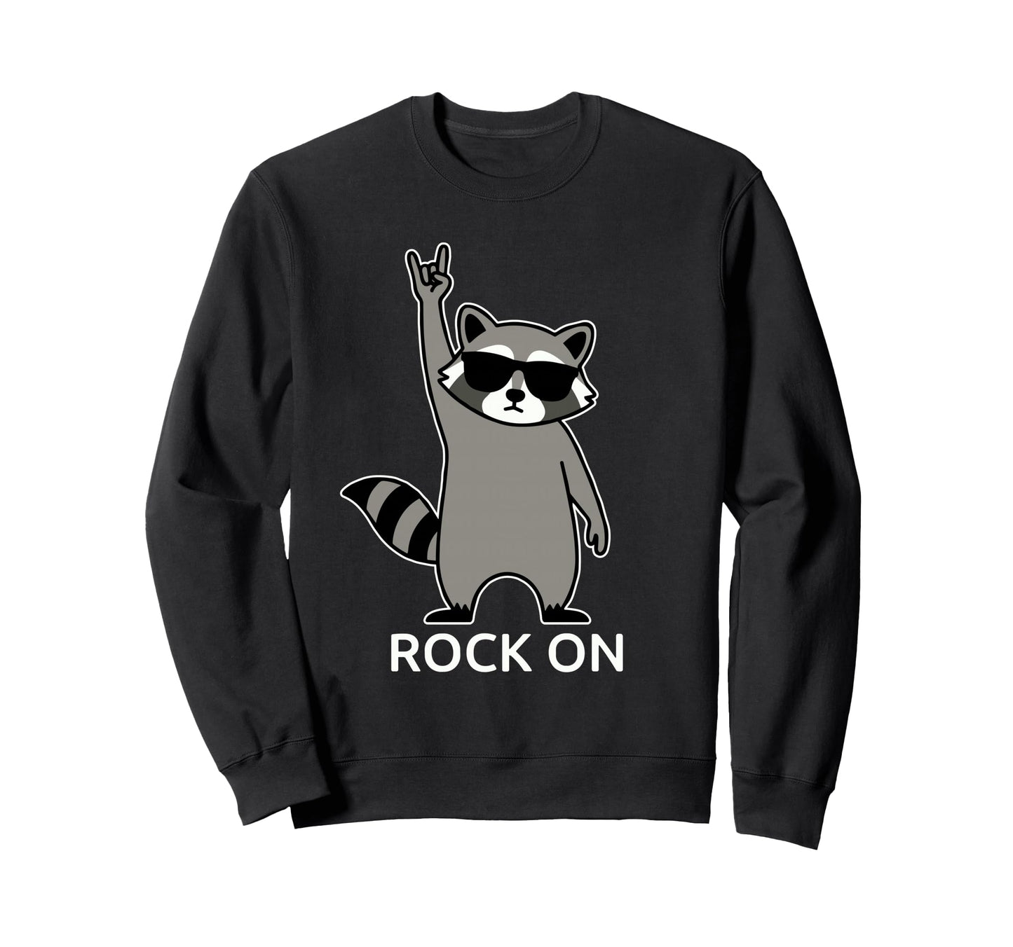 Raccoon Rock Music Band Concert Sweatshirt - Fun Novelty Design Unisex - T-Shirt, Sweatshirt, Hoodie
