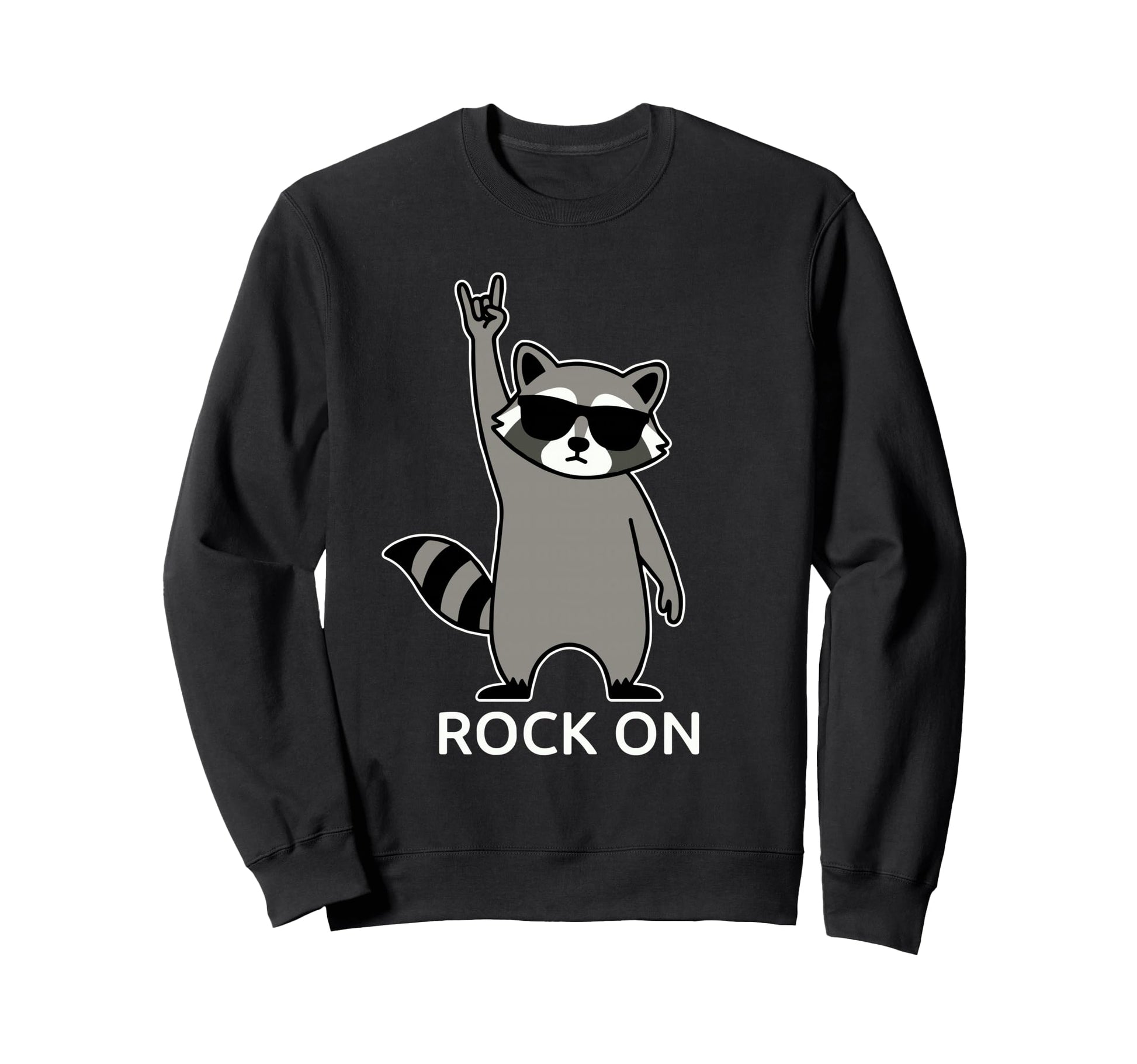Raccoon Rock Music Band Concert Sweatshirt - Fun Novelty Design Unisex - T-Shirt, Sweatshirt, Hoodie