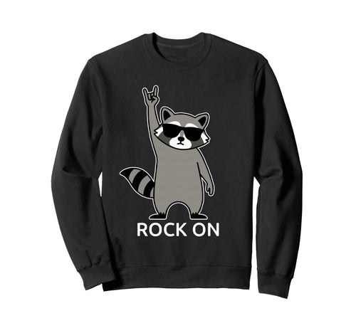 Raccoon Rock Music Band Concert Sweatshirt - Fun Novelty Design Unisex - T-Shirt, Sweatshirt, Hoodie
