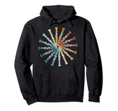 Funny Clarinet Rainbow Bassoon Player Hoodie - Custom Art Print Men Women - T-Shirt, Sweatshirt, Hoodie
