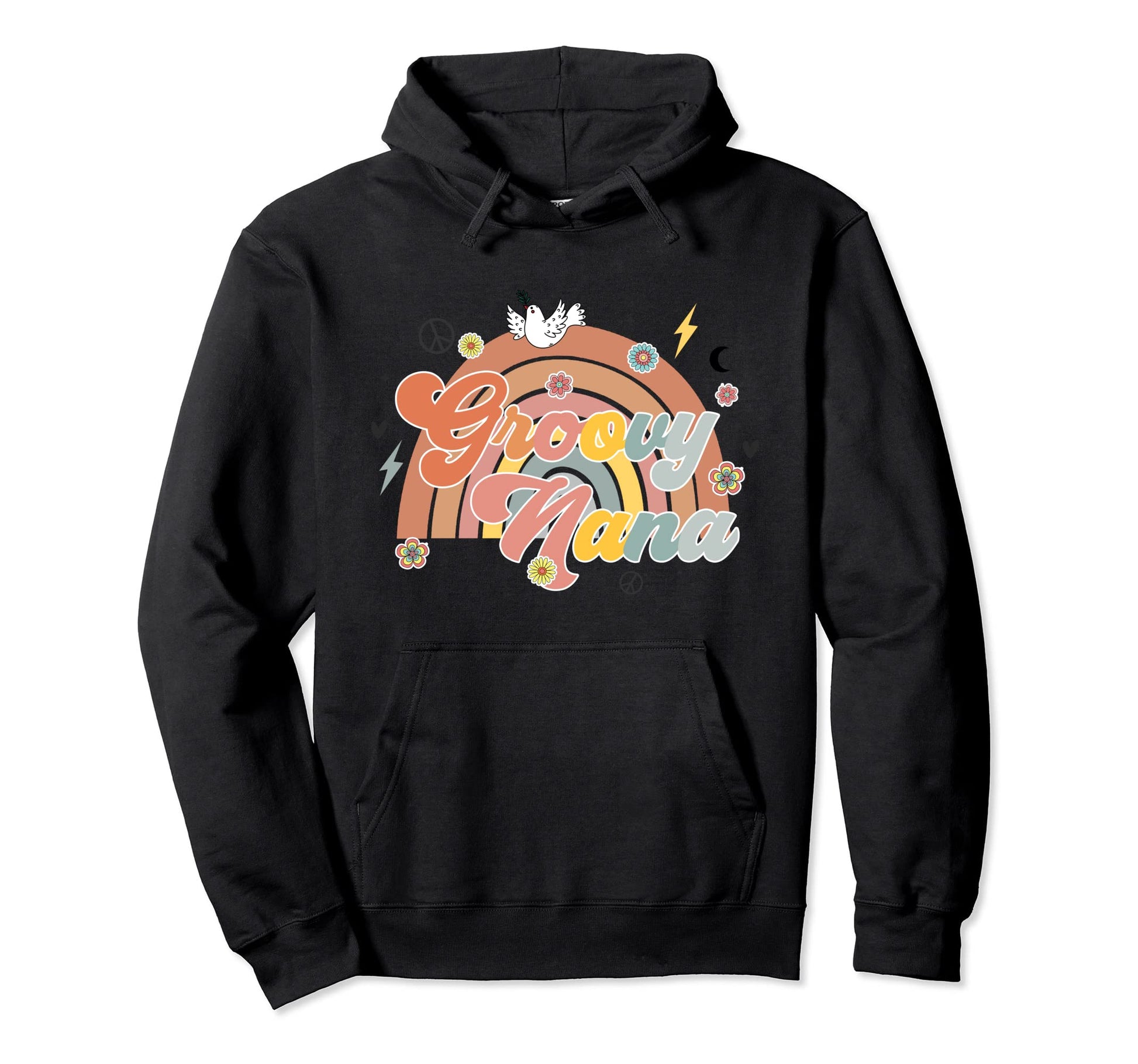 Groovy Nana Matching Family Shower Hoodie - Casual Everyday Wear Unisex - T-Shirt, Sweatshirt, Hoodie