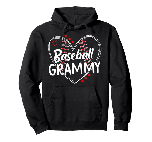 Baseball Grammy Heart Grammy Baseball Hoodie - Trendy Graphic Men Women - T-Shirt, Sweatshirt, Hoodie