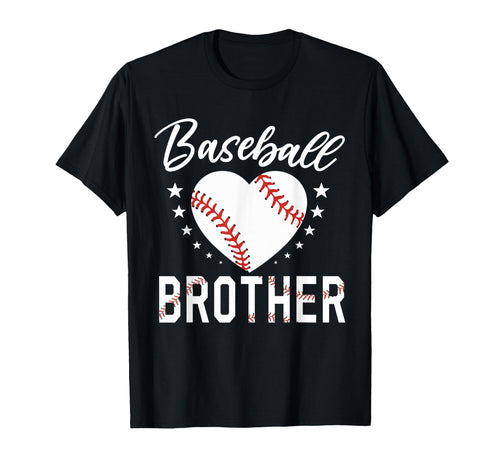 Baseball Brother Funny Heart Baseball T-Shirt - Graphic Print for Adults - T-Shirt, Sweatshirt, Hoodie
