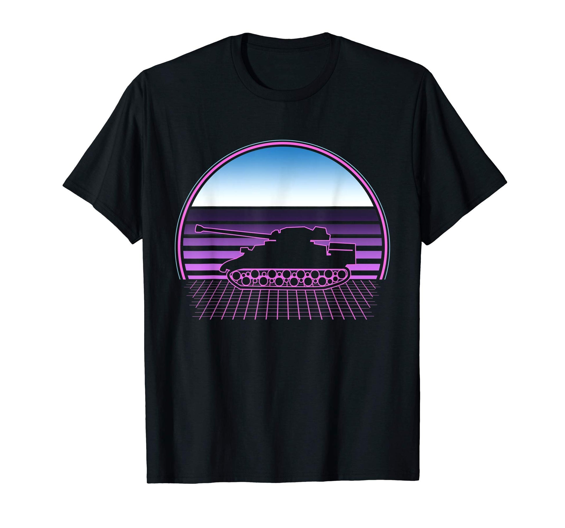 Tank 80S Vaporwave Aesthetic Ww2 T-Shirt - Trendy Graphic Men Women - T-Shirt, Sweatshirt, Hoodie