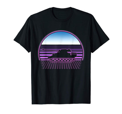 Tank 80S Vaporwave Aesthetic Ww2 T-Shirt - Trendy Graphic Men Women - T-Shirt, Sweatshirt, Hoodie