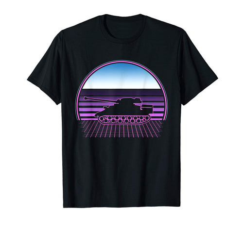 Tank 80S Vaporwave Aesthetic Ww2 T-Shirt - Trendy Graphic Men Women - T-Shirt, Sweatshirt, Hoodie