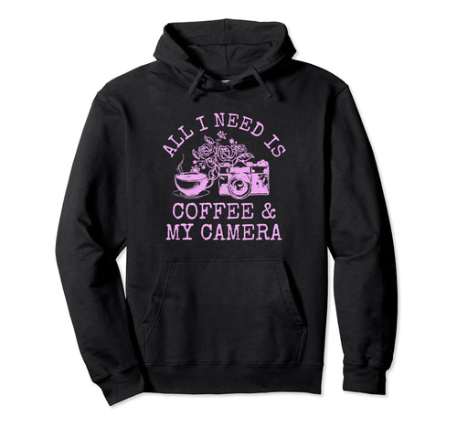 Photographer Coffee Camera Camera Hoodie - Streetwear Style Men Women - T-Shirt, Sweatshirt, Hoodie