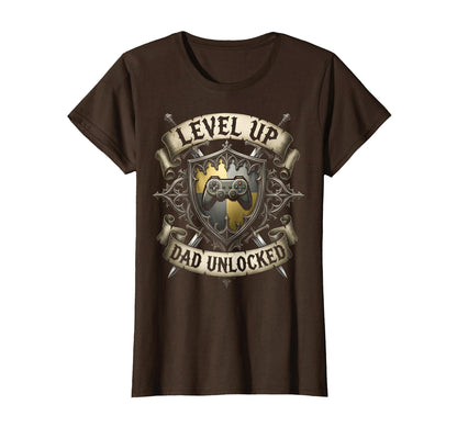 Level Up Dad Unlocked Fathers Day Gaming T-Shirt - Unique Graphic Unisex - T-Shirt, Sweatshirt, Hoodie