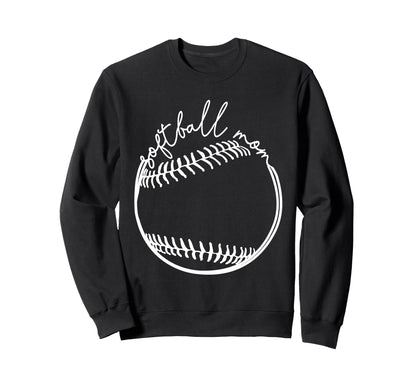 Softball Mom Game Day Funny Sweatshirt - Novelty Apparel for Adults - T-Shirt, Sweatshirt, Hoodie
