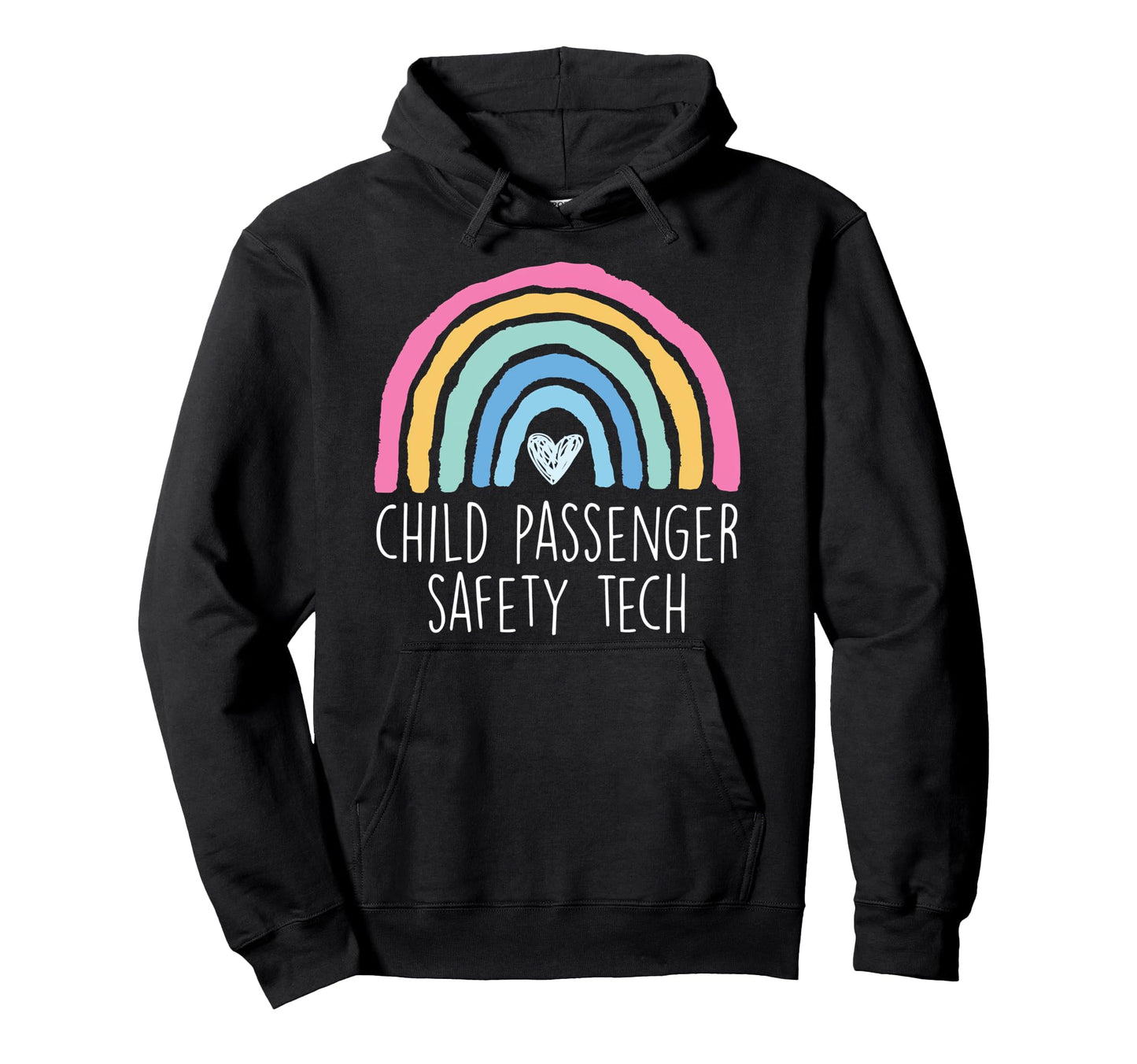 Rainbow Child Passenger Safety Tech Cps Hoodie - Minimalist Print Unisex - T-Shirt, Sweatshirt, Hoodie