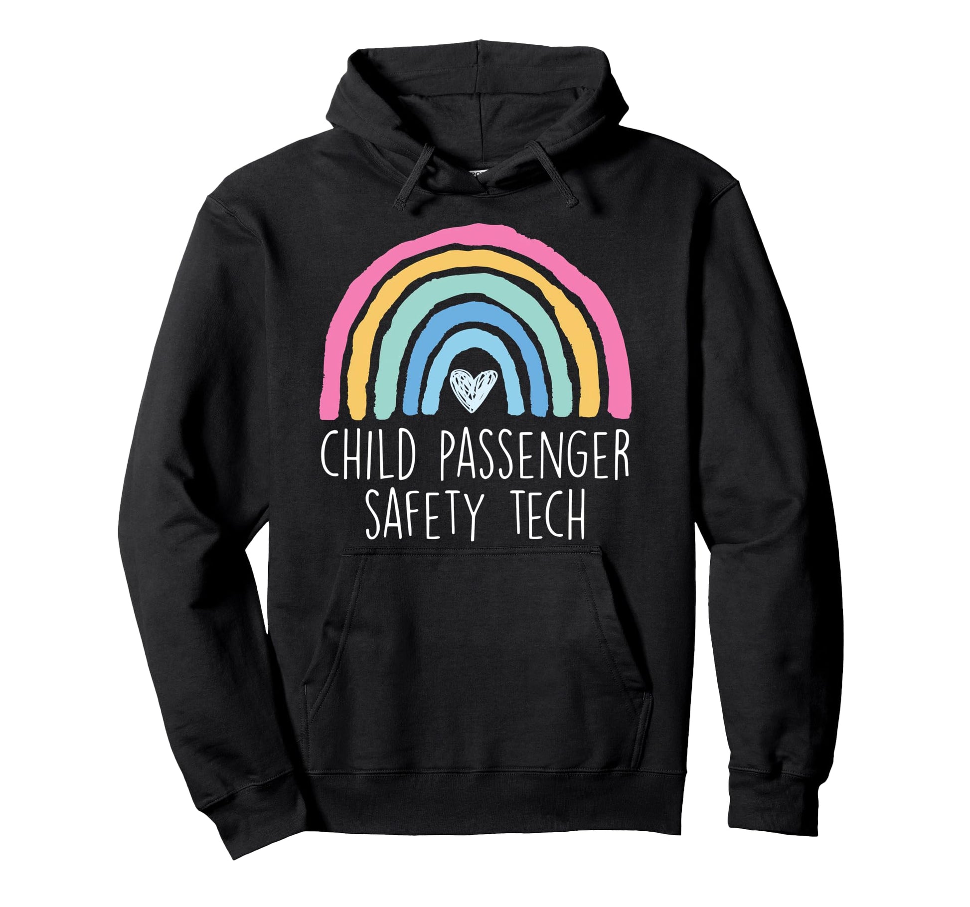 Rainbow Child Passenger Safety Tech Cps Hoodie - Minimalist Print Unisex - T-Shirt, Sweatshirt, Hoodie