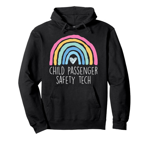 Rainbow Child Passenger Safety Tech Cps Hoodie - Minimalist Print Unisex - T-Shirt, Sweatshirt, Hoodie