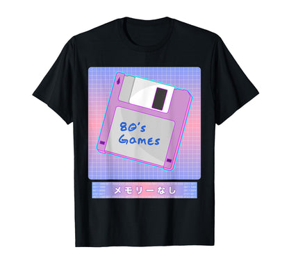 Floppy Disk 80S Computer Disk Vaporwave T-Shirt - Unique Graphic Men Women - T-Shirt, Sweatshirt, Hoodie