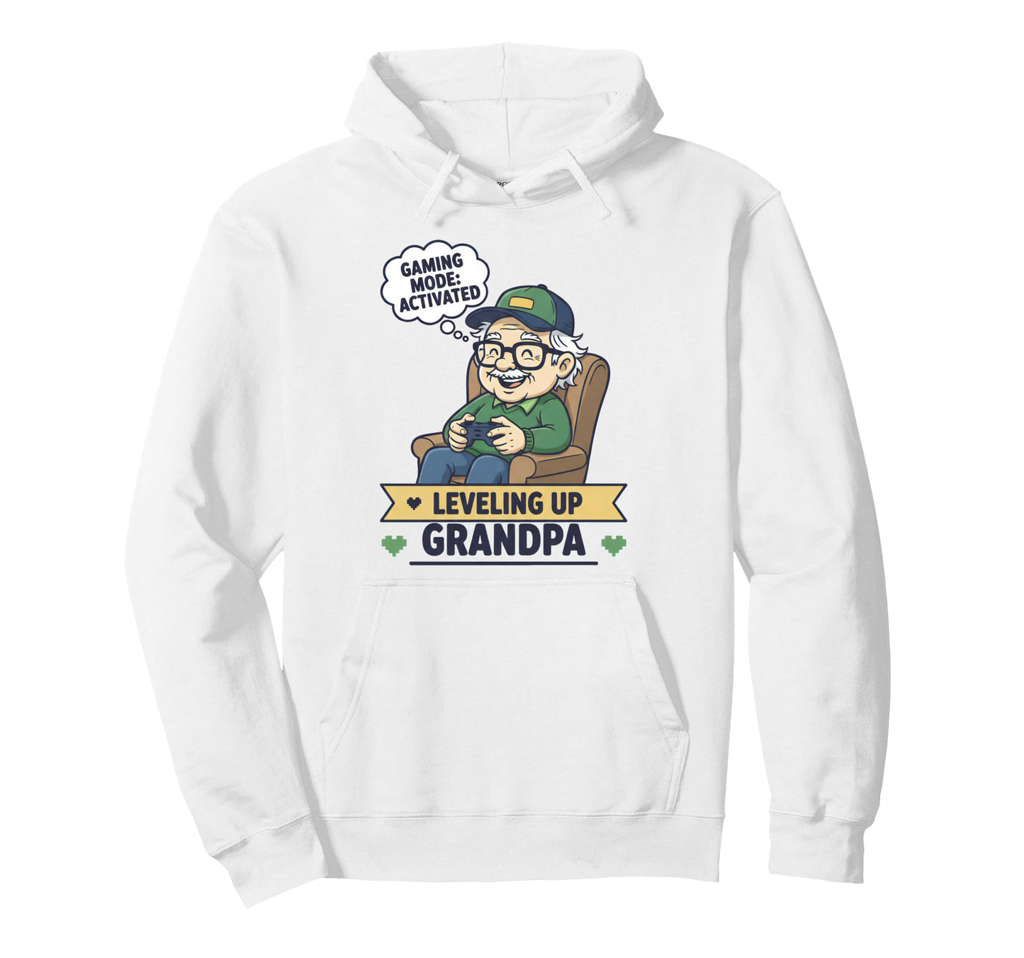 Funny Gamer Grandpa Gift Dad Daddy Hoodie - Fun Novelty Design Men Women - T-Shirt, Sweatshirt, Hoodie