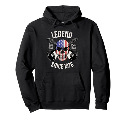 50Th Birthday Guitar Legend Rock And Hoodie - Fun Novelty Design Unisex - T-Shirt, Sweatshirt, Hoodie