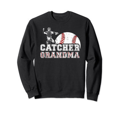 Baseball Catcher Grandma Baseball Sweatshirt - Custom Art Print Men Women - T-Shirt, Sweatshirt, Hoodie