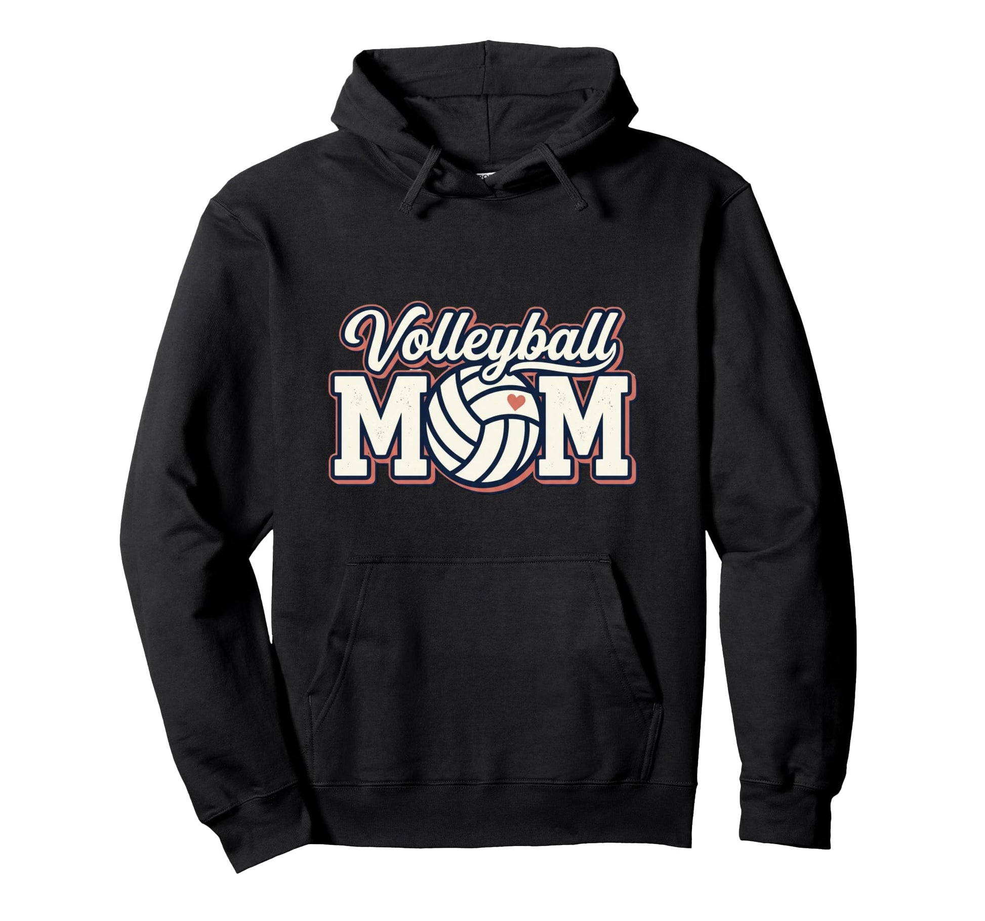 Volleyball Mom Heart Sports Mothers Day Hoodie - Unique Graphic Men Women - T-Shirt, Sweatshirt, Hoodie