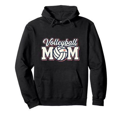 Volleyball Mom Heart Sports Mothers Day Hoodie - Unique Graphic Men Women - T-Shirt, Sweatshirt, Hoodie
