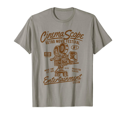 Cinema Scope Entertainment Movie Camera T-Shirt - Trendy Graphic Men Women - T-Shirt, Sweatshirt, Hoodie
