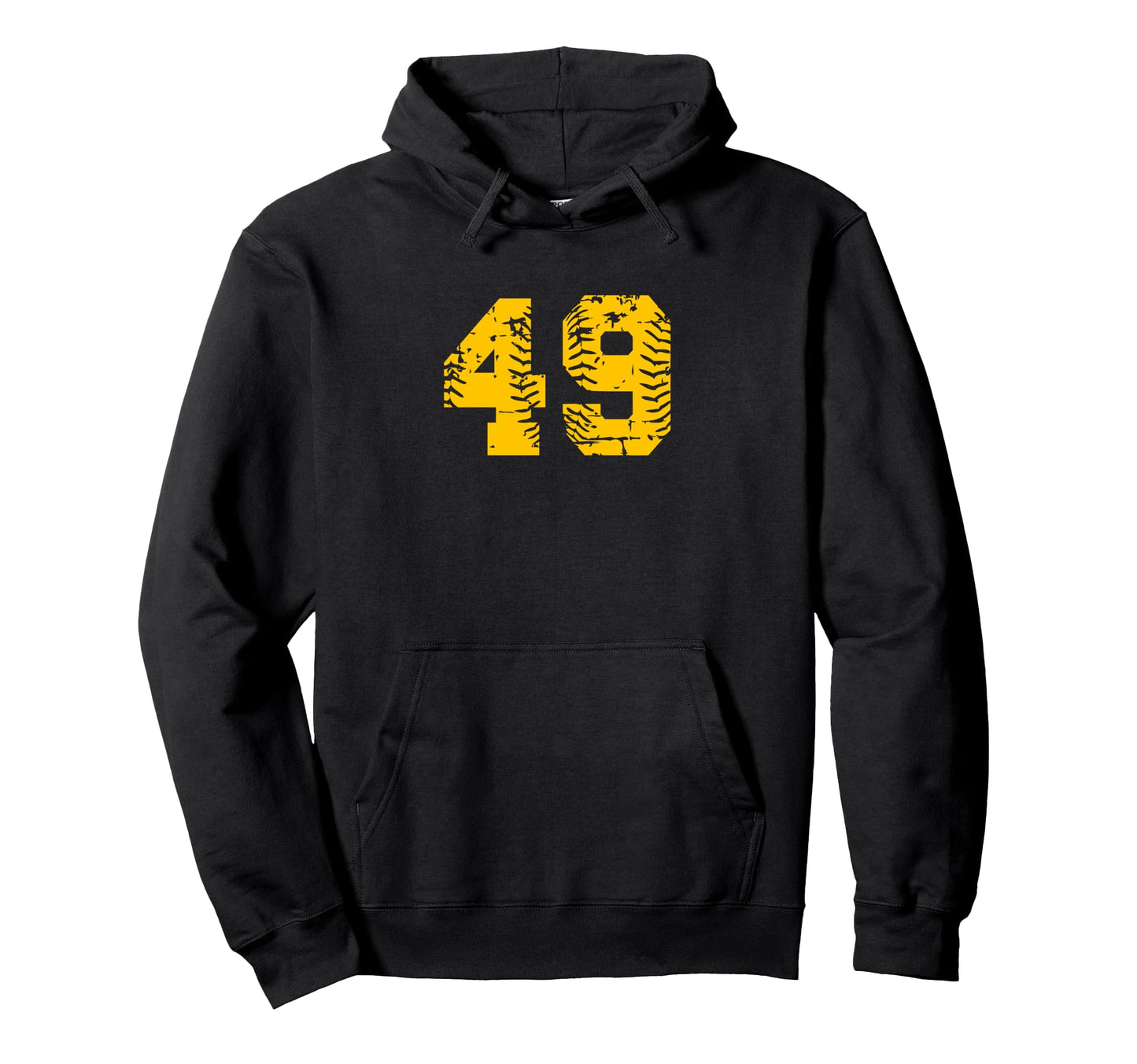 Baseball Softball Number 49 Hoodie - Unique Graphic Unisex - T-Shirt, Sweatshirt, Hoodie