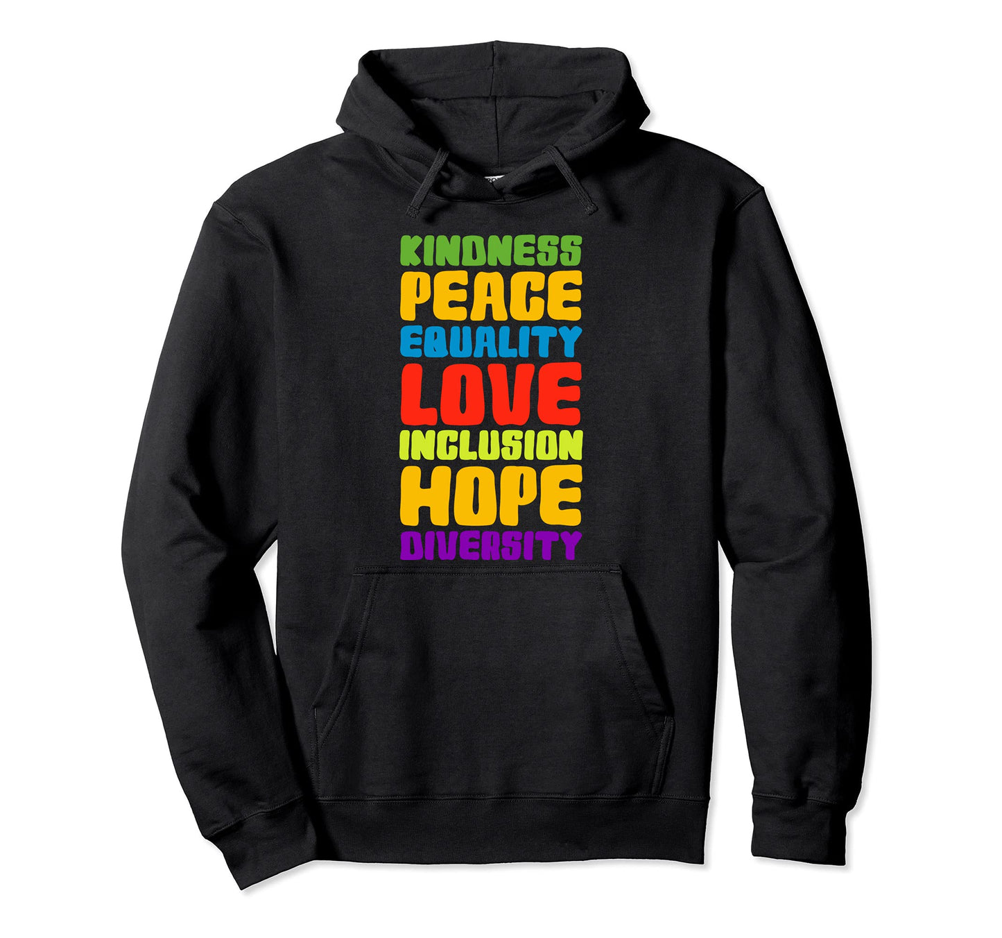 Human Rights Peace Love Inclusion Hoodie - Novelty Apparel Men Women - T-Shirt, Sweatshirt, Hoodie