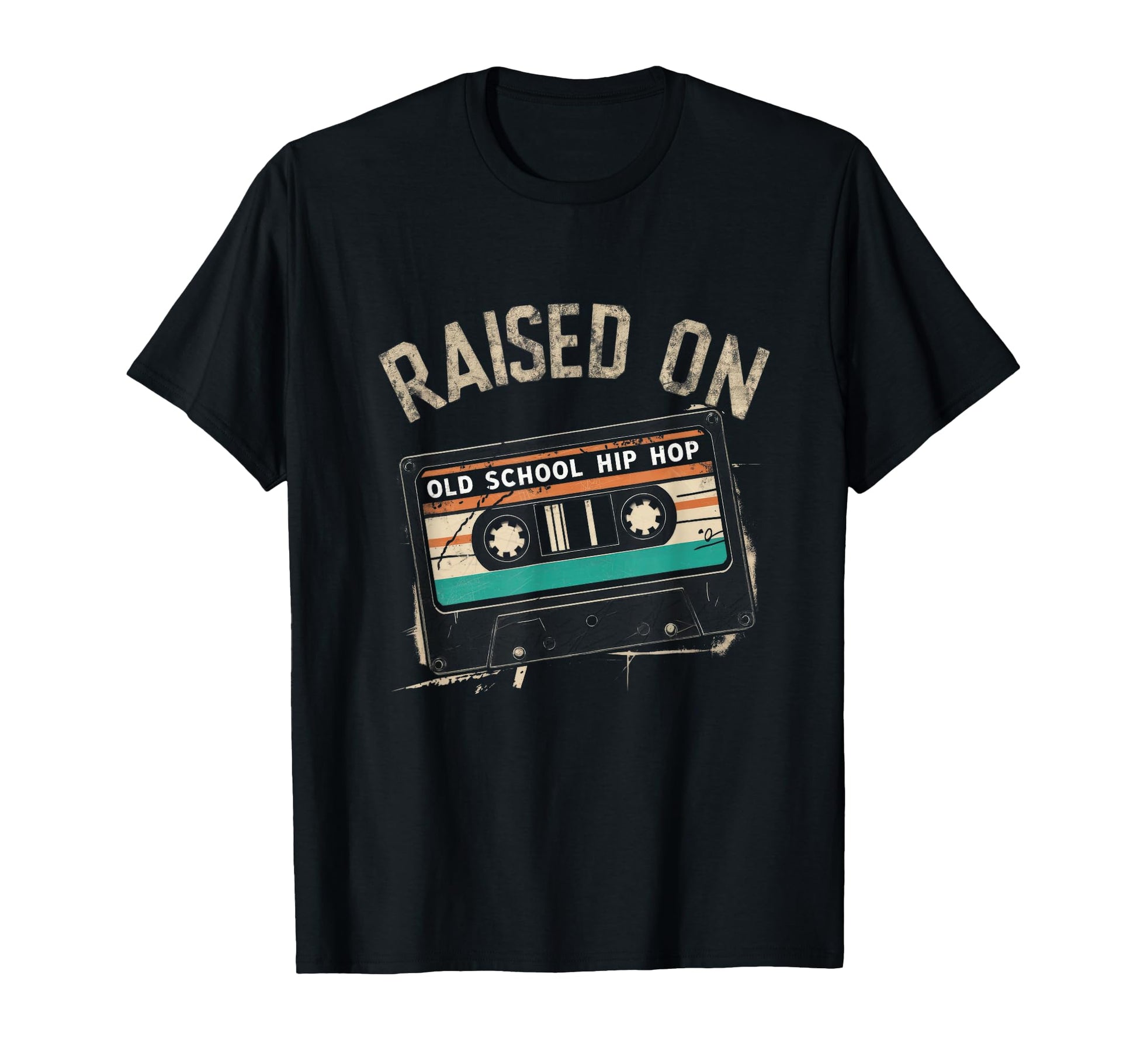 Raised Oldschool Hip Hop Cassette T-Shirt - Trendy Graphic Men Women - T-Shirt, Sweatshirt, Hoodie
