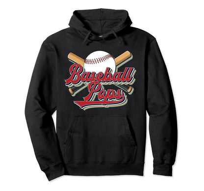 Baseball Pops Grandpa Pops Baseball Hoodie - Unique Graphic for Adults - T-Shirt, Sweatshirt, Hoodie