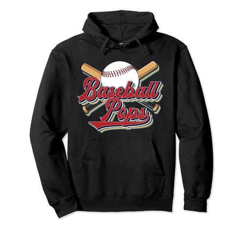 Baseball Pops Grandpa Pops Baseball Hoodie - Unique Graphic for Adults - T-Shirt, Sweatshirt, Hoodie
