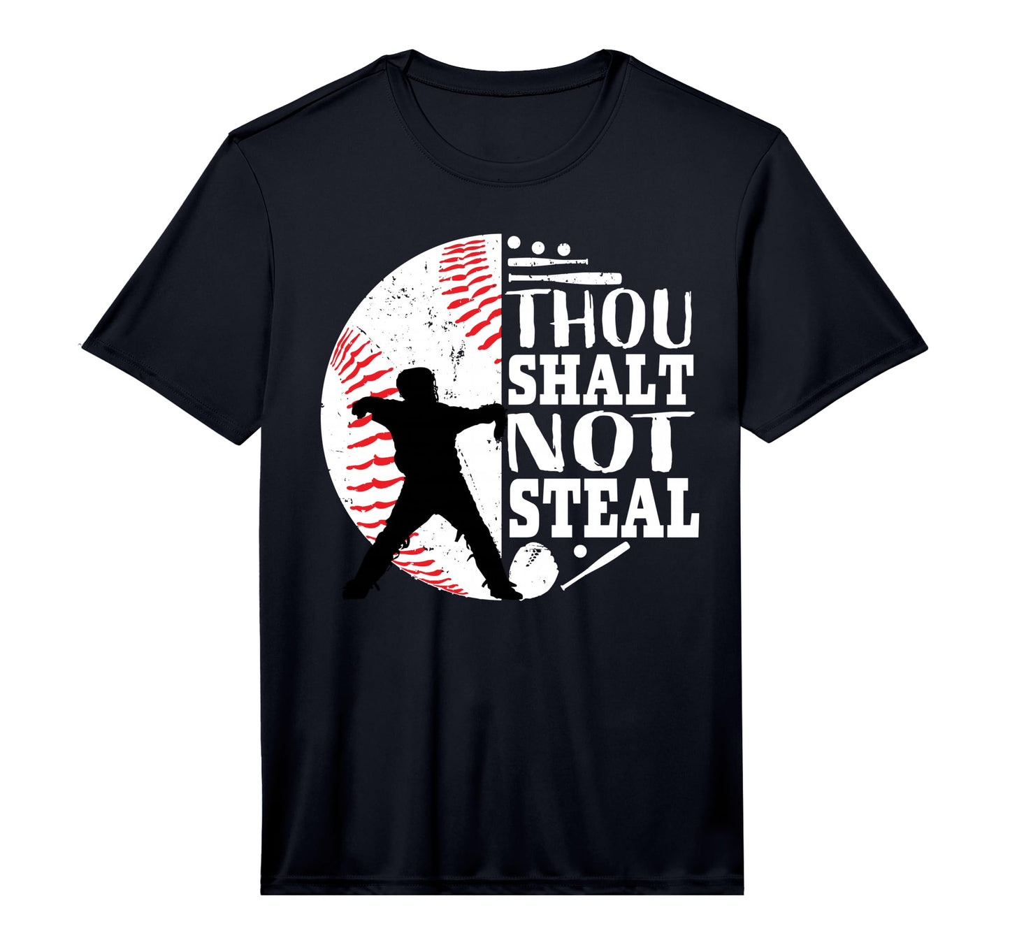 Funny Thou Shalt Not Steal Baseball T-Shirt - Minimalist Print for Adults - T-Shirt, Sweatshirt, Hoodie