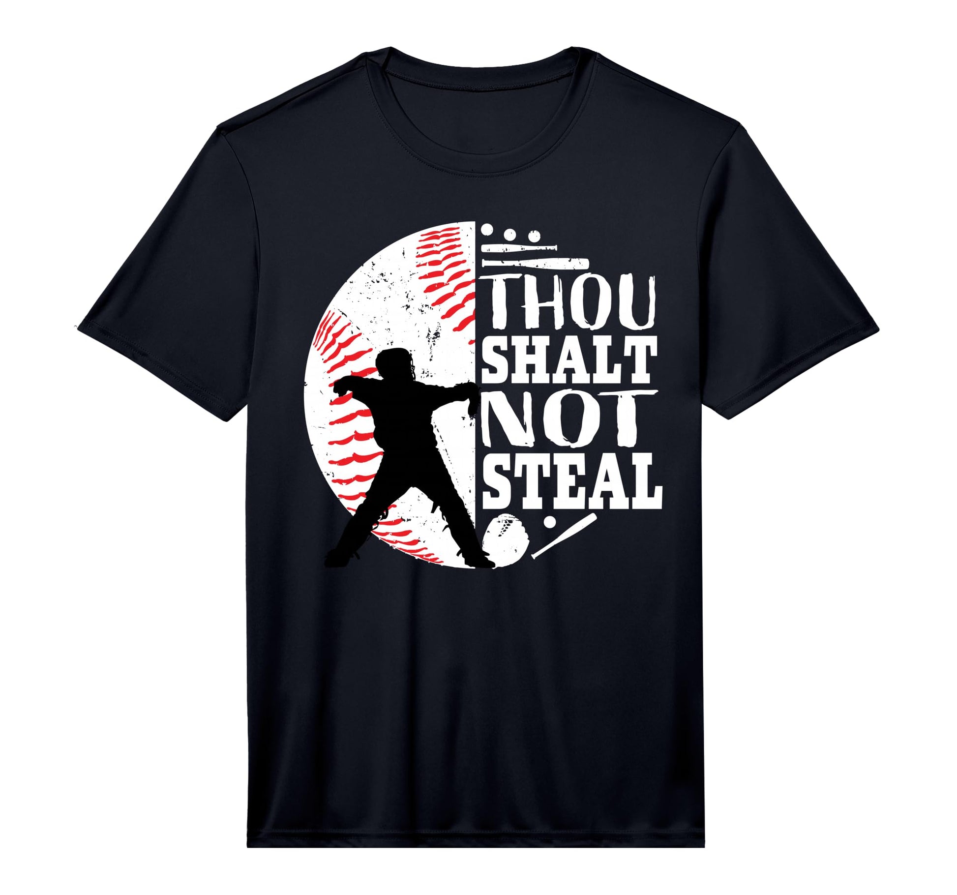 Funny Thou Shalt Not Steal Baseball T-Shirt - Minimalist Print for Adults - T-Shirt, Sweatshirt, Hoodie