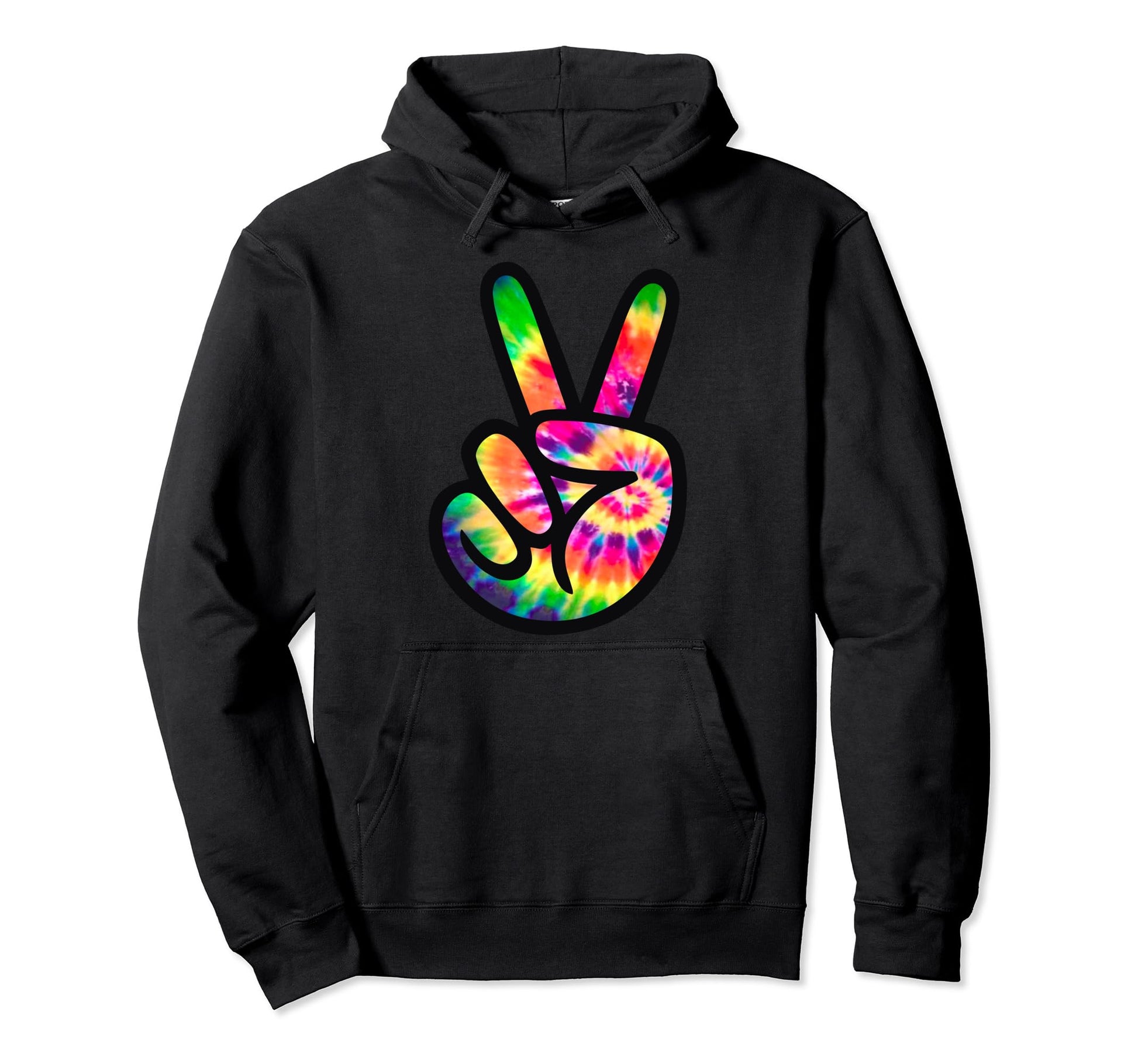 Tie Dye Peace Sign Costume Peace And Hoodie - Novelty Apparel Men Women - T-Shirt, Sweatshirt, Hoodie