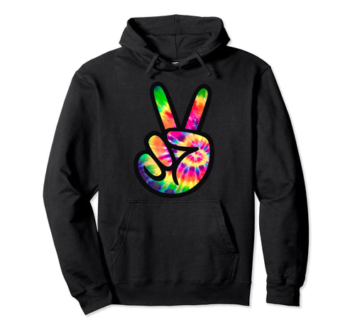 Tie Dye Peace Sign Costume Peace And Hoodie - Novelty Apparel Men Women - T-Shirt, Sweatshirt, Hoodie
